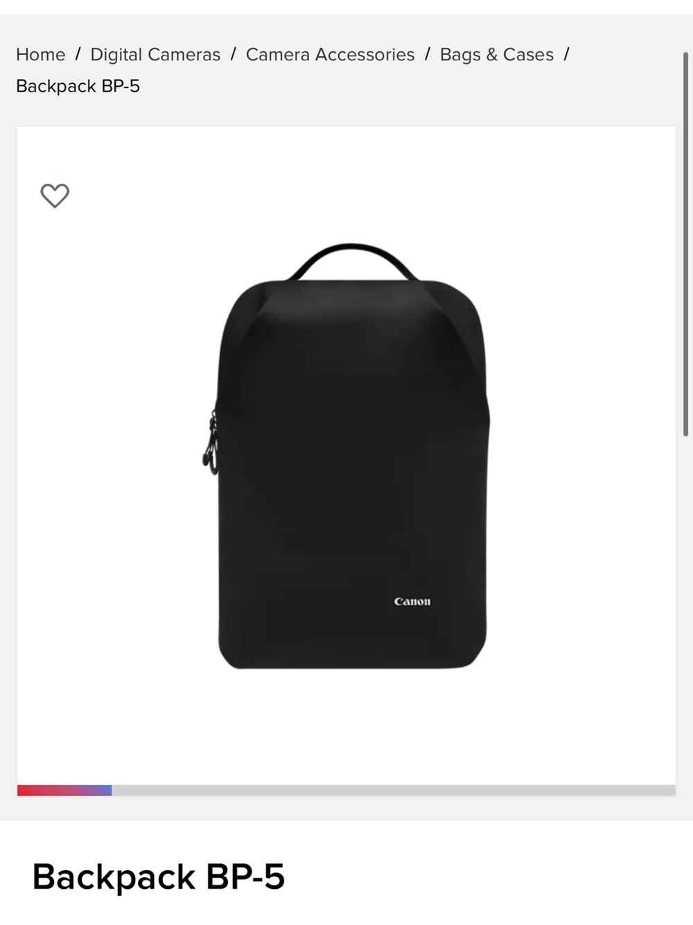 Canon Black Minimalist Backpack for Men